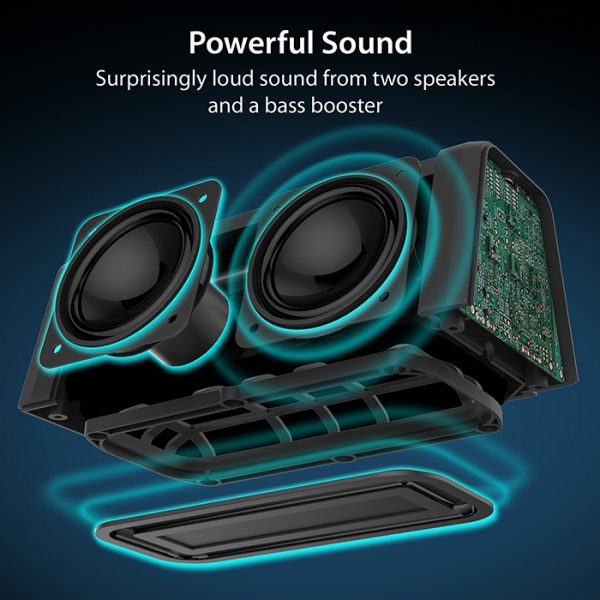 Water-Resistant Bluetooth® Speaker with your custom logo.