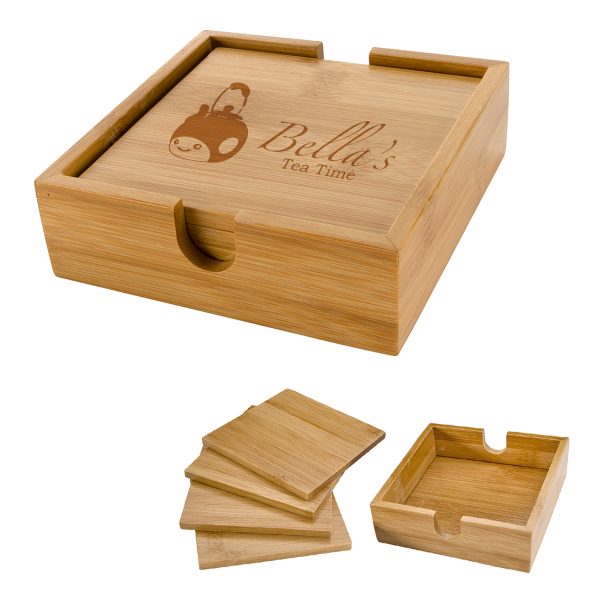 Bamboo Coaster Set: $6.50