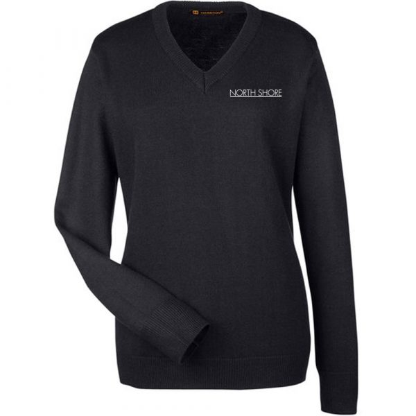 Harriton Ladies' V-Neck Sweater - Image 3