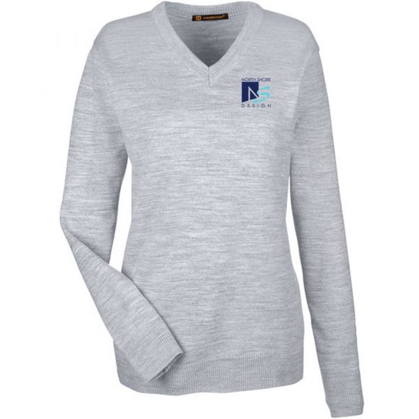 Harriton Ladies' V-Neck Sweater - Image 6